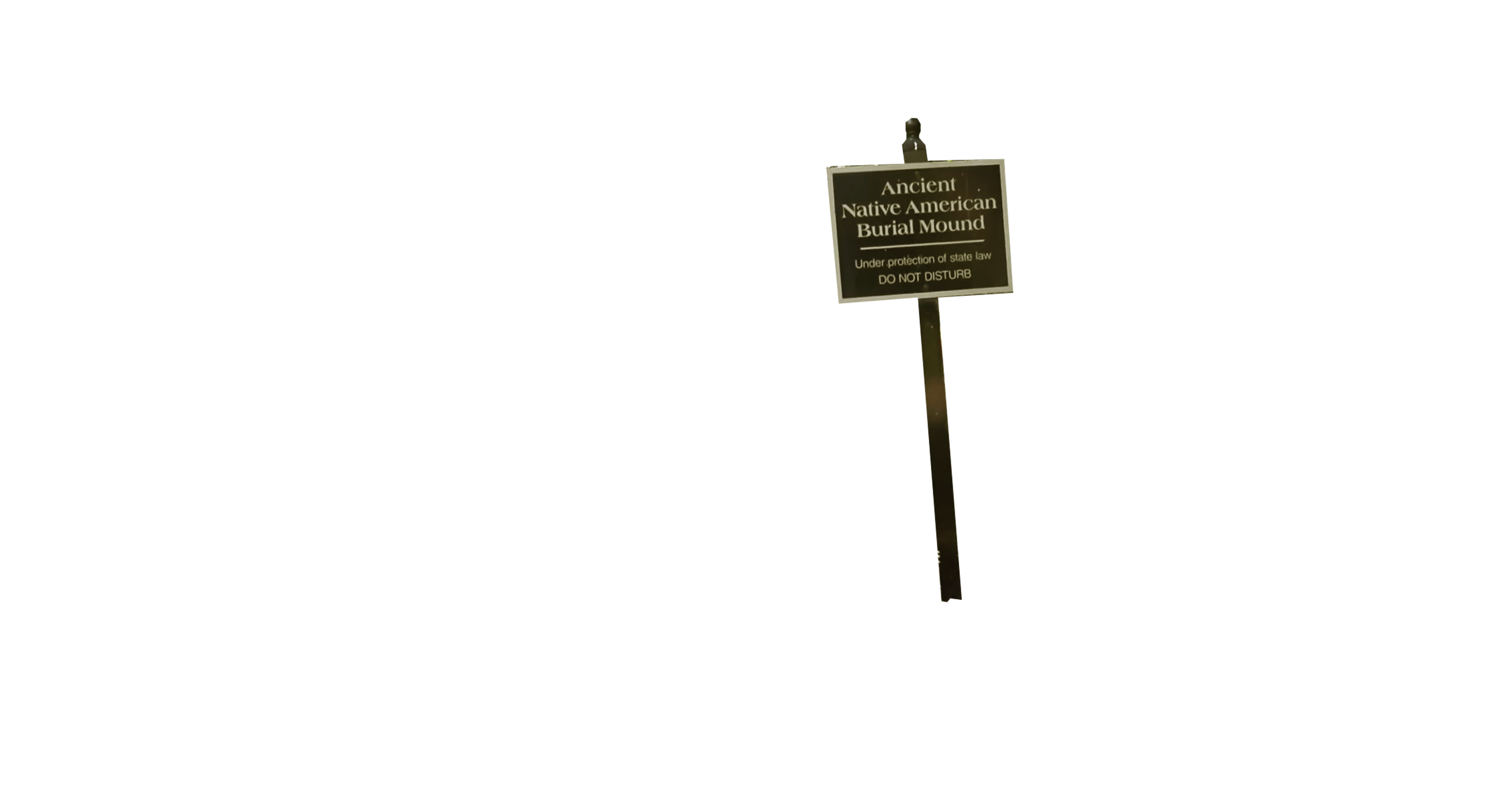 Native American Burial Mound sign